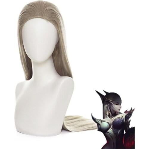 Coven Evelynn Wig LoL Cosplay Long Straight Wig Heat Resistant Synthetic Hair LoL Evelynn Cosplay Wig + Wig Cap