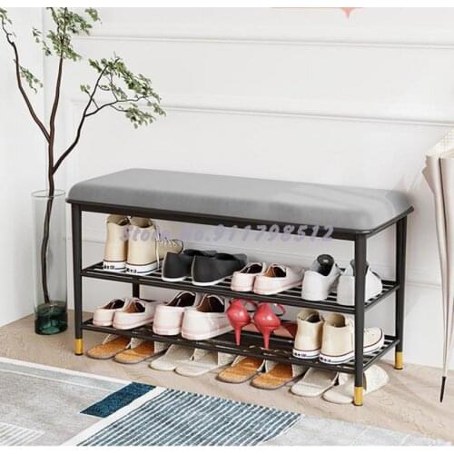 Light luxury storage can sit on a small shoe cabinet, shoe changing stool, integrated door stool, narrow storage at the door, sh