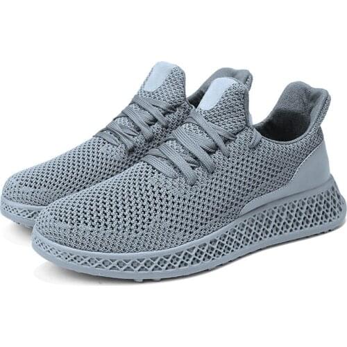 2019 Spring Summer Season New Fly Weaving Mens Casual Shoes Sneakers Mens Breathable Shoes With Laces Shoe Sneakers Men Shoes