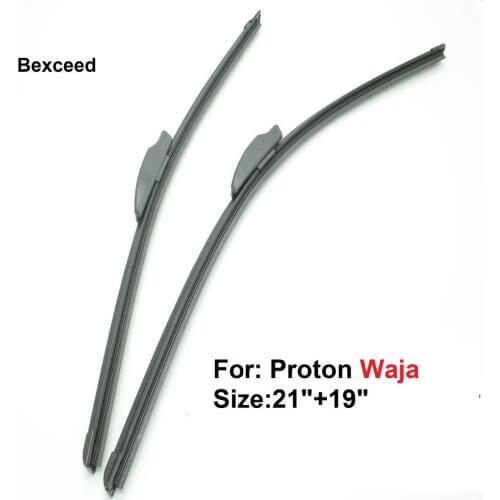 1 Set 21"+19" U- Hook Bexceed of Car Windshield Universal Flat Wiper Blade for Proton Waja/Gen 2/Persona/Satria Neo/Hilux