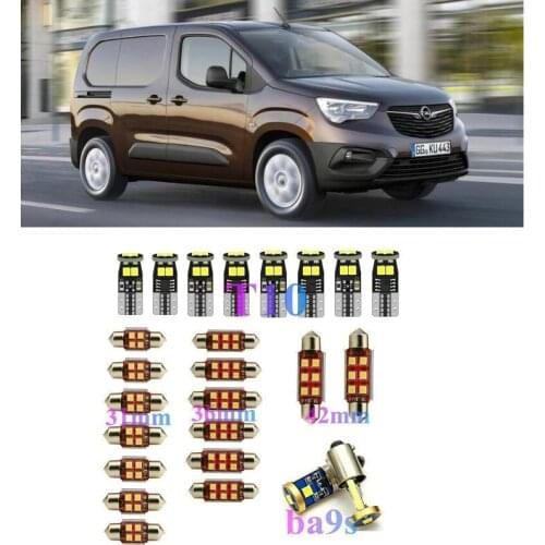 Interior LED Lights Replacement for Opel Combo zafira a b tourer c p12 Accessories Kit WHITE