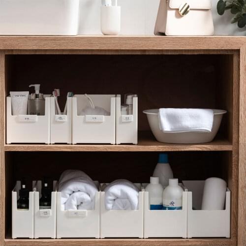 Storage Box Right-angle Compartment Drawer Organizing Partition Bins Desktop Snack Shelf Plastic Sundry Storage Organizer