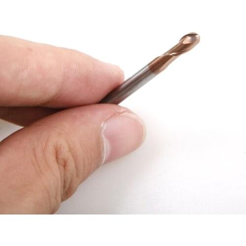 1PC Tungsten Steel Ball Nose End Mill Tungsten Carbide Cutter CNC Router Bit Milling Tool R2.0*D4*50L HRC 58