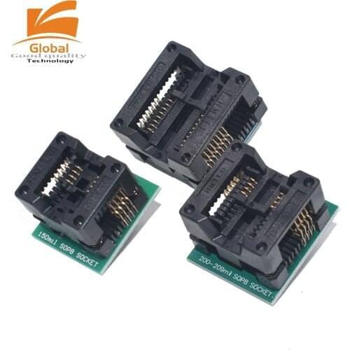 10PCS SOP16 to DIP8 Adapter+SOP8 150mil 200-209mil 300mil Original Socket Suitable for EZP2010 EZP2013 CH341A TL866 Programmer