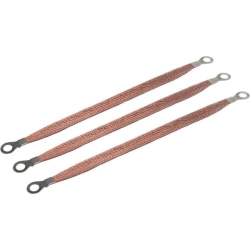 3PCS Span cable / bridge connection ground wire copper braid copper clad aluminum2.5/4/6square 200mm / 250mm / 300mm