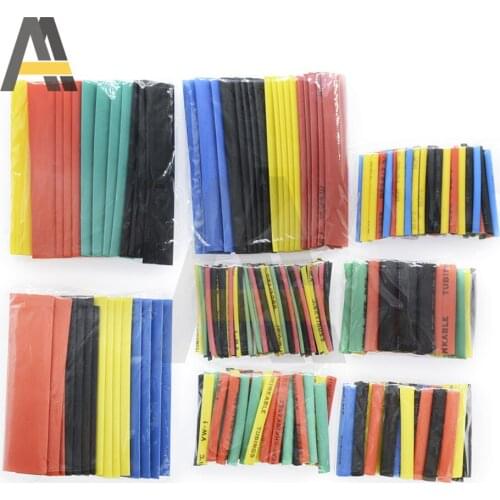 328pcs Car Electrical Cable Tube kits Heat Shrink 5 Colors Tube Tubing Wrap Sleeve Assorted 8 Sizes Mixed Color
