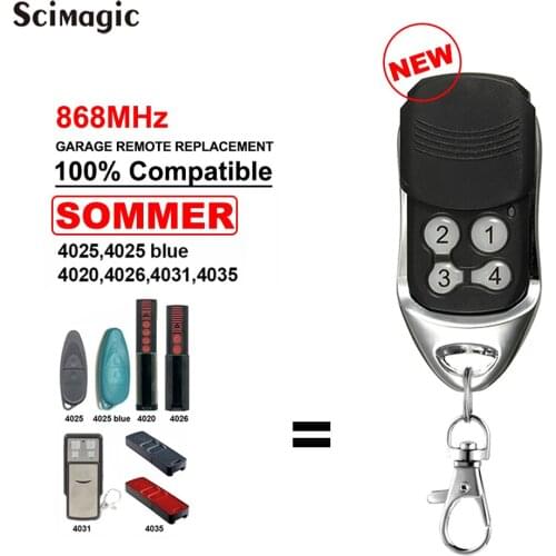 4020 TX03 868-4 4026 TX03-868-2 SOMMER Garage Remote Control Gate Opener for SOMMER 868MHz Rolling Code