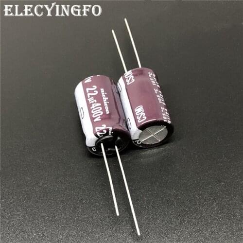 5pcs/50pcs 22uF 400V NICHICON CS Series 12.5x20mm High Ripple Current High Reliability 400V22uF Aluminum Electrolytic capacitor