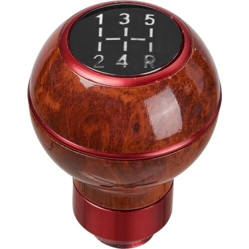 5 Speed Universal Car Wood Shift Knob Manual Gear Stick Shifter Lever