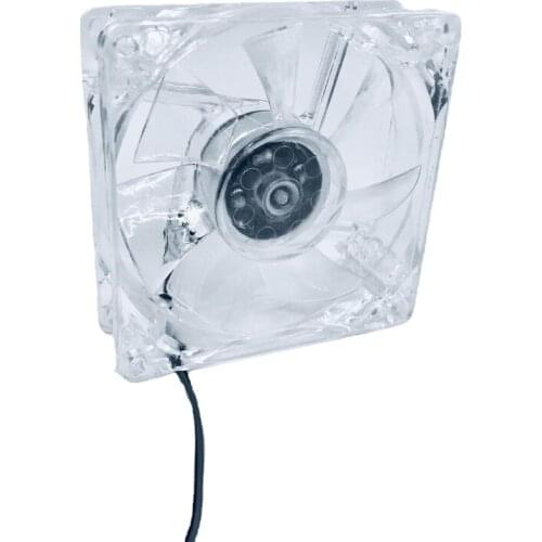 80mm Pc Computer 80mm Mute Cooling Fan with 4ea Led 8025 8cm Silent DC 12V LED Luminous Chassis Molex 4D Plug Axial Fan