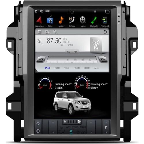 Tesla Style IPS Android Car GPS Navigation DVD Player for TOYOTA Fortuner /Revo 2016-2019 Fits Auto AC Stereo 4K 2G+64G Headunit