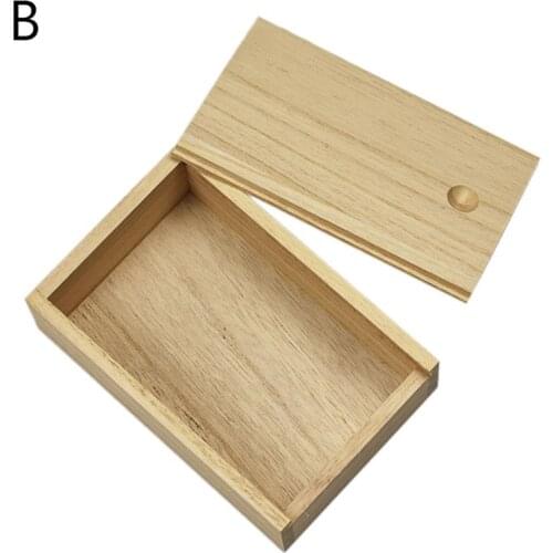 Y1UC Bamboo Cards Storage Box Desktop Wooden Poker Playing Card Box Case Tarot Box