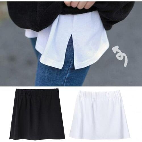 2021 Hot Sales Fashion Women Adjustable Splitting Fake Blouse Sweater Tail Hem Dress Underskirt