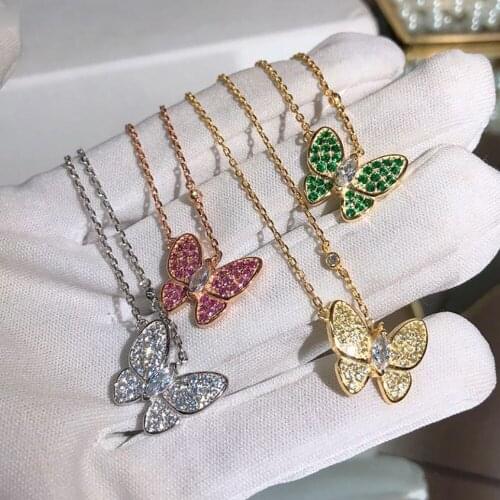 Brand Pure 925 Sterling Silver Womens Lady CZ Zircon Bowknot Wedding Jewelry Necklace Bracelet Fashion Luxury Evening Jewelry