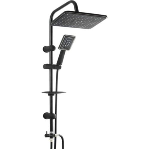 Black Robot Shower Set, Peak Sprinkler Black Shower Set