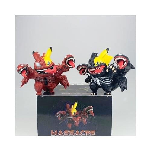 Marvel Venom Carnage Cosplay Pikachu PVC Red Venom Figure Toy Doll Collection Toy Gift 10cm