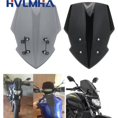 For Yamaha MT07 2018 2019 Motorcycle Windscreen Windshield Deflector MT 07 FZ 07 FZ07 Shield Screen With Bracket