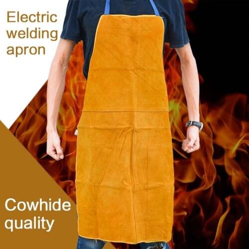 Cow Leather Aprons Welding Heat Insulation Protection Welders Blacksmith 93x64cm High Temperature Apron Anti-scalding Apron