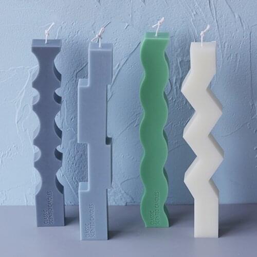 Speical Shaped Strip Candle Molds Irregular Silicone Mold DIY Candle Mold Baking Cake Choclate Mold Aromatherapy Art Decor Mold