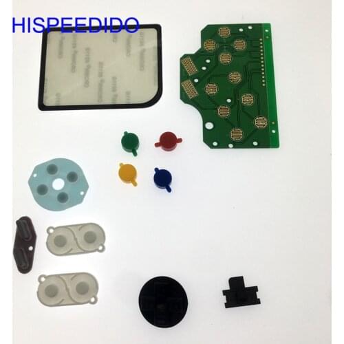HISPEEDIDO DMG GB Plastic A B Button & Silicon Select Start Rubber Button For Raspberry Pi Zero PCB Board & Lens Protector
