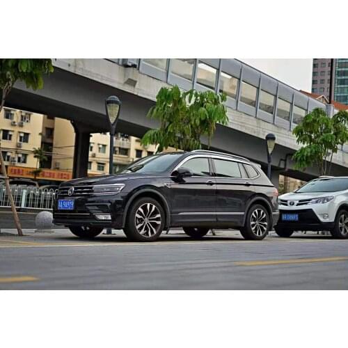 Chrome door visor side window deflector shade sun rain shield silver trips eaves for Volkswagen tiguan L8 2017 D700