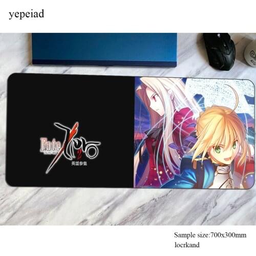 Fate Saber mats present gaming mouse pad big 700x300x4mm keyboard mousepad gel notebook gamer accessories padmouse mat