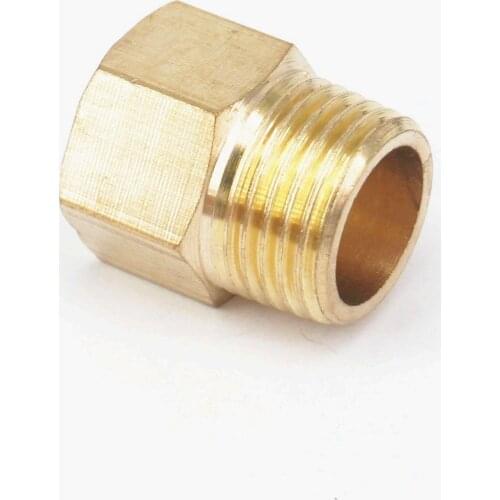 1/2" NPT Male x 3/8" NPT Female Brass Pipe Fitting Connector Adapter For Pressure Gauge Air Gas Fuel Water