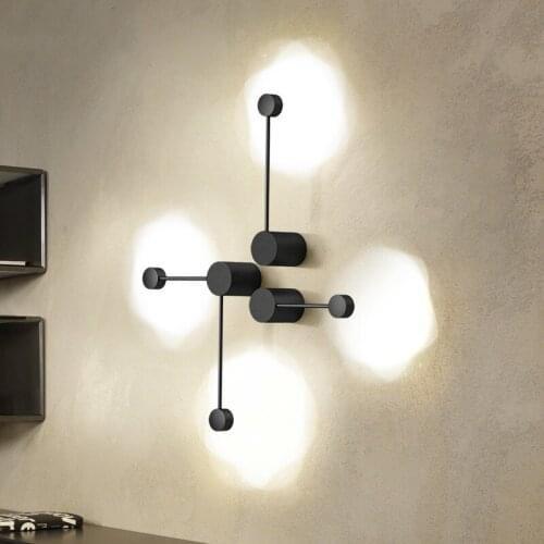 Minimalist art Dots wall light modern LED living room wall lamp Nordic creative aisle lighting fixtures Black White