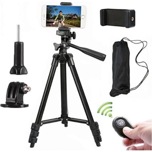 Mobile Phone Tripod Bluetooth Remote Control Selfie Camera Mobile Camera Shutter Clip Bracket Tripod Kit for Smartphone Bracket