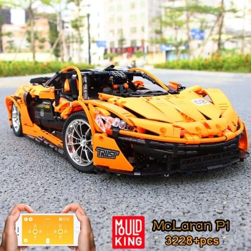 Mould King 13090DS Upgraded High-Tech McLaren P1 Super Racing Car APP RC Model Building Blocks Eletric Motor Power Toys 42115