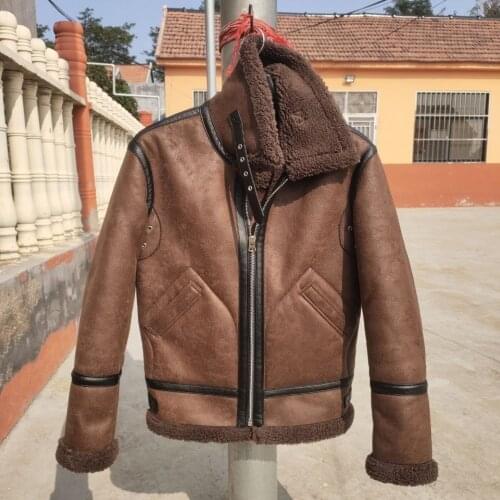 2021 Men Winter Fashion Thick Faux Lamb Fur Jackets Mens Slim Warm Short Coats Men Streetwear Motorcycle Clothes Outwear O418