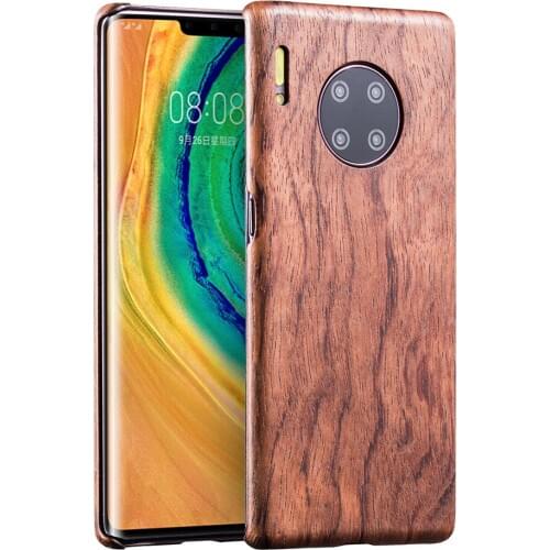 Natural Wooden phone case FOR Huawei Mate 30 Pro Mate30 case cover Walnut black ice wood Rosewood