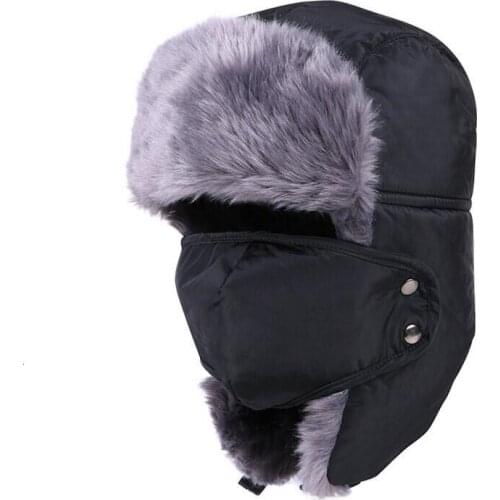 2021 New Balaclava Earflap Bomber Hats Caps Scarf Men Women Russian Trapper Hat Trooper Earflap Snow Ski Hat Cap With Scarve