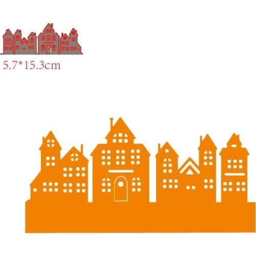 New Building House Metal Cutting Dies Stencils Embossing Folder Cut Ribbon DIY Scrapbooking Die Cuts Greeting Card Decor