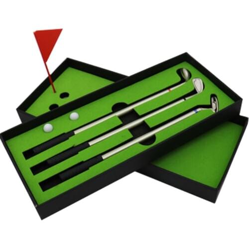 New Mini Golf Club Putter Ball Pen Golfers Gift Box Set Desktop Decor for School Supplies Golf accessories