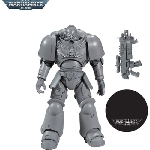 Original Warhammer 40K Space Marines Colorless Edition Action Figure Model Doll Decoration Collection Toy Birthday Gift