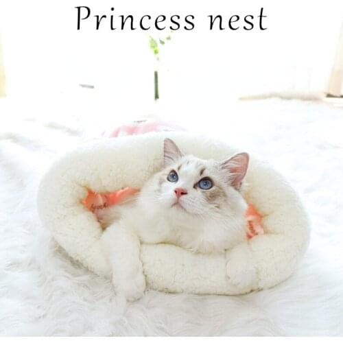 Fall/winter flannel warm plus velvet cat sleeping bag pet multi-purpose blanket cushion cat litter pet cat bed