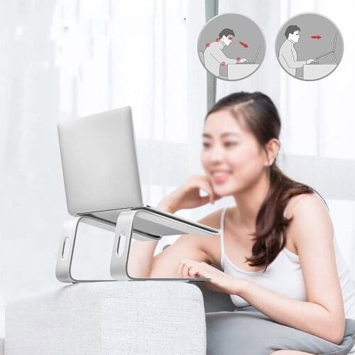 Besegad Laptop Stand Portable Aluminum Alloy Universal Notebook Cooling Support Bracket Holder Bracket Riser For Macbook Air Pro