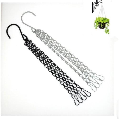 Flowerpot Garden Hanging Basket Spare Metal Chains Lantern Fruit Basket Plant Bird Houses Chain Easy Fit Replacement Hanger 45CM