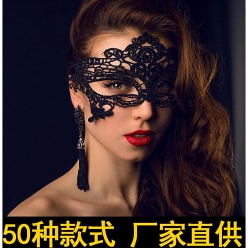 Luxury Venetian Masquerade Mask Women Girls Sexy Lace Black Cat Eye Mask for Fancy Dress Christmas Halloween Party