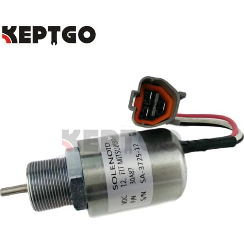 SA-3725-12 12V 30A87-10044 Fuel Shut Off Solenoid for Mitsubishi K4N-D61KG S3L2 30A87-20402 30A87-00040