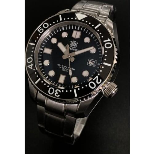 SD1968 STEELDIVE Mens Diving Watch One-piece Case Fashion Watch NH35 Super Luminous Ceramic Bezel 300M Waterproof Classic Watch
