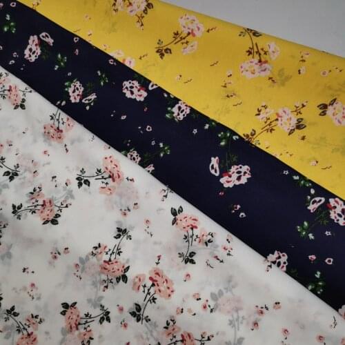 Chiffon Floral Soft Stretchy Trousers Dress Palazzo Material DIY Dress Blouse Fabric