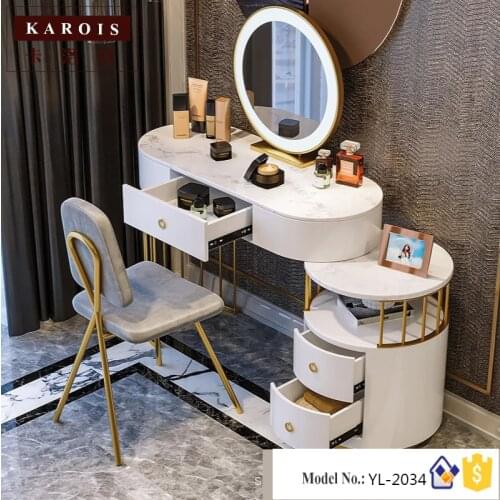 KAROIS 2034Nordic Dressing Table Girl Bedroom Dressing Table With Storage Cabinet Dressing Room Dressing Table Furniture