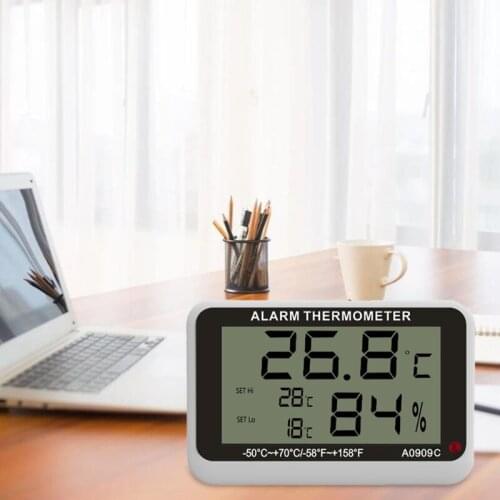High/Low Temperature & Humidity Alarm Refrigerator Fridge Thermometer Hygrometer Digital Freezer Hygrothermograph
