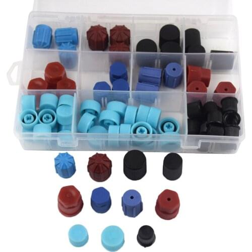 High Low Side Service Port Valve Core Dust Set R134a R12 A/C Pipeline