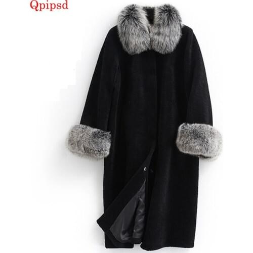Thicken Mink Fur Coat Women Winter Loose Faux Fur Jacket Coat Female Long Warm Fur Parka Plus Size 6XL Women Fox Collar Overcoat