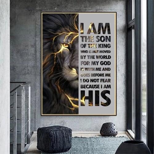 Inspirational Animal Lions Canvas Paintings Motivational Quotes Posters Prints Wall Art Picture for Room Home Decor Wall Cuadros