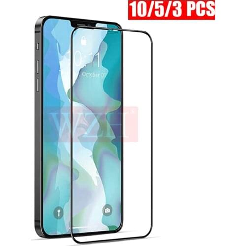 10Pcs Full Cover Tempered Glass For iPhone XR X XS Max Screen Protector Glass for iPhone 6 6s 7 8 Plus X 5 5S 11 12 Pro Max Mini