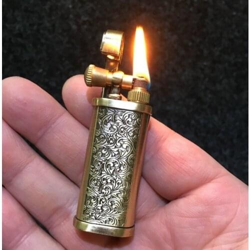 Dolphin Lift arm rub wheels Kerosene gasoline petroleum oil Cigarette lighter Retro Nostalgia Brass Smoking igniter Men Gift